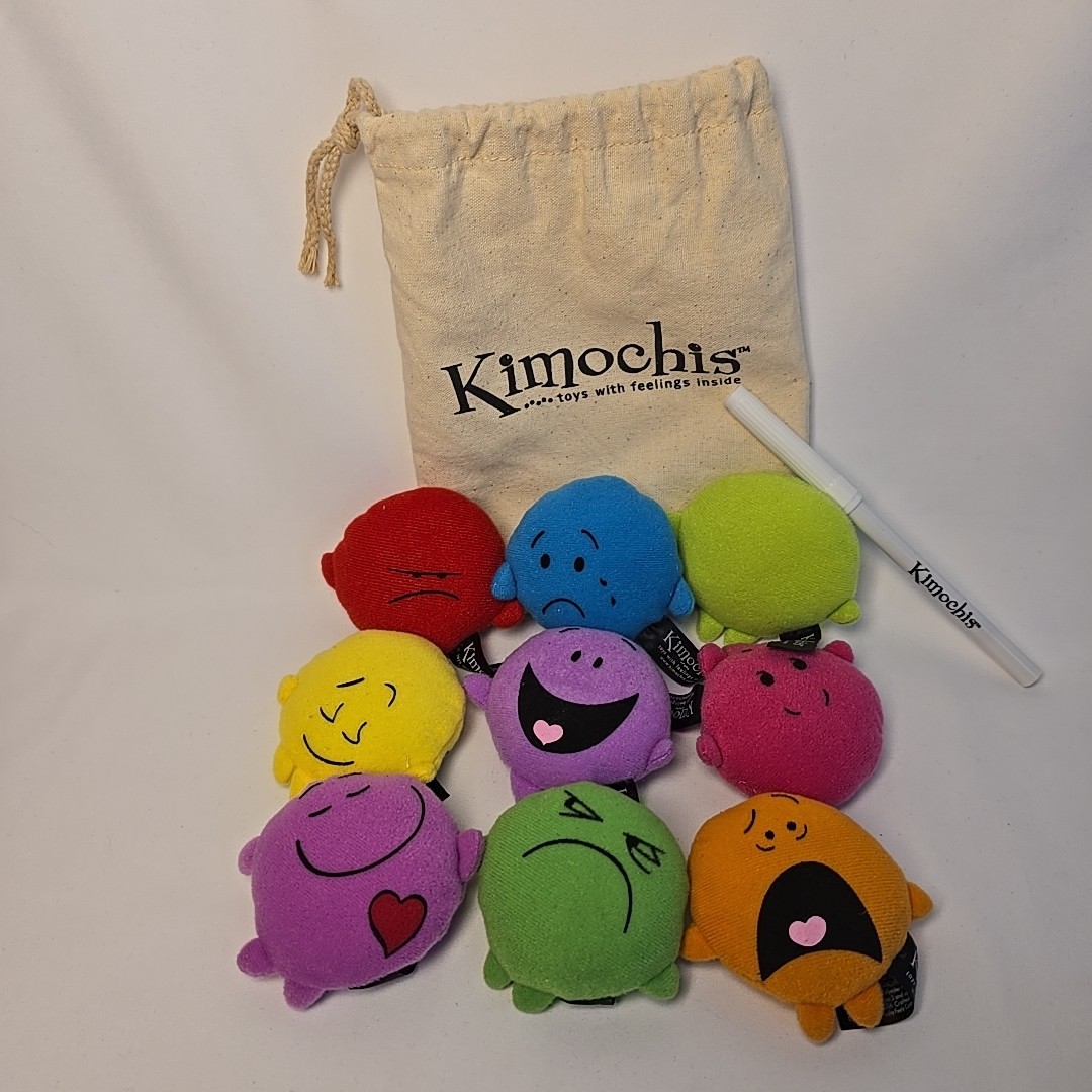 Kimochis Bag Of Mixed Feelings Small Plush 2″ assorted 9 Feelings In Canvas Sack