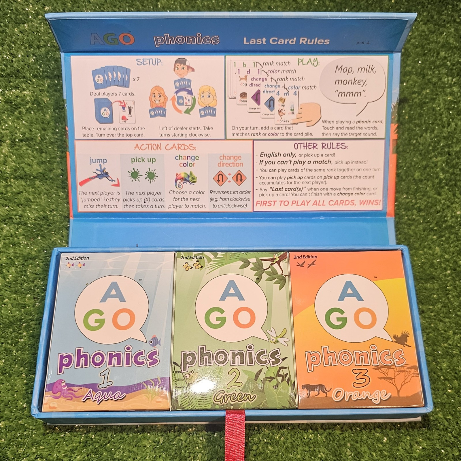 AGO QnA ESL Card Game for Learning English. 3 Level Box Set. Practice English…