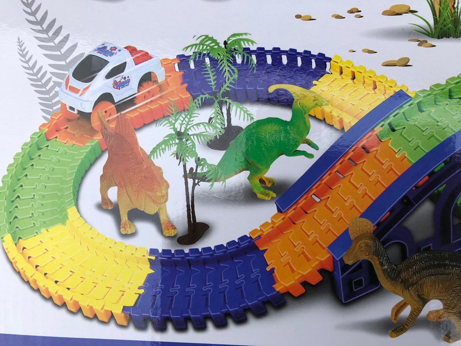 Dinosaur Jurassic Park 133 Piece Model Tracks Cars Dinosaurs Puzzle Educational