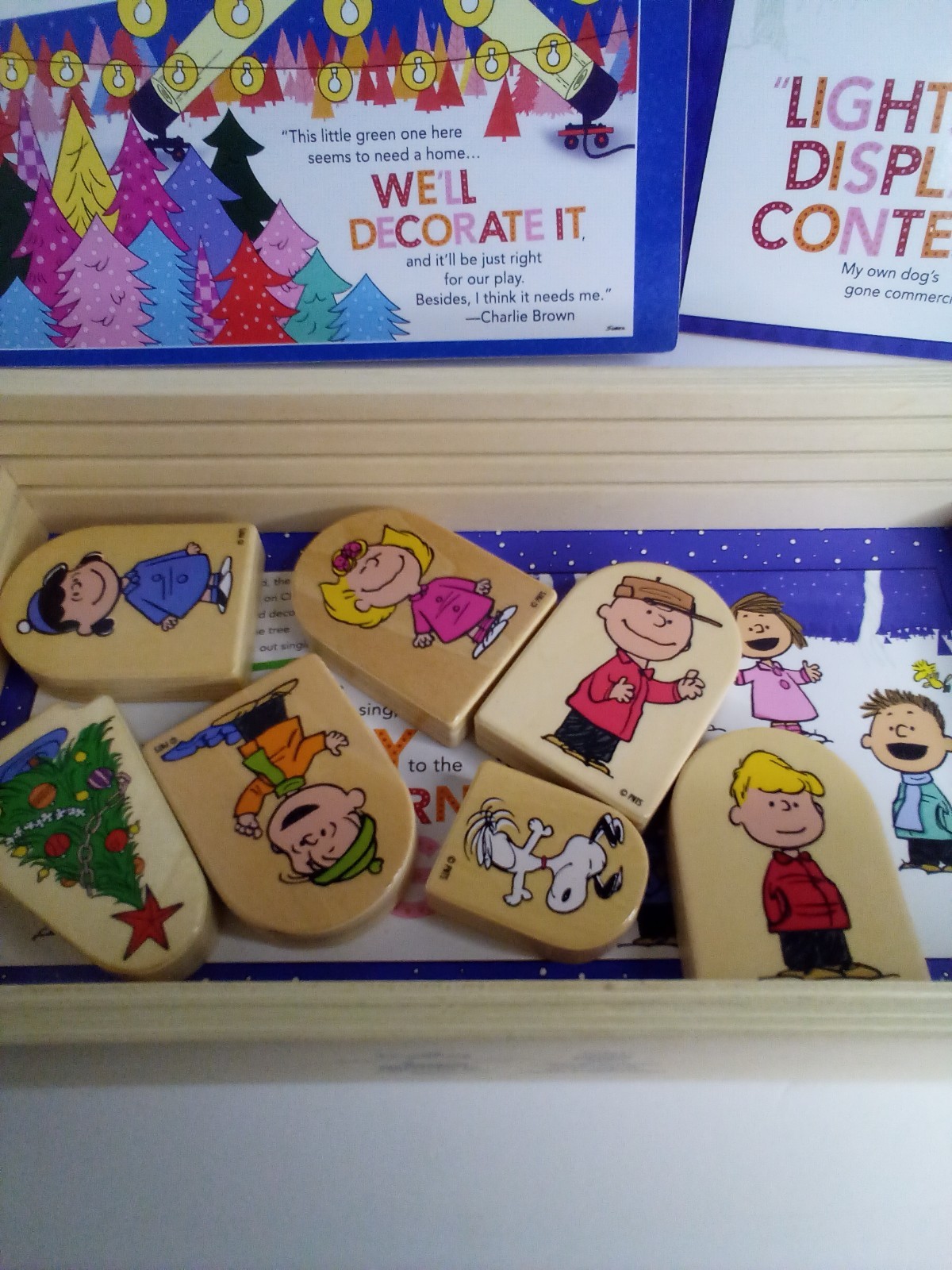 A Charlie Brown Christmas Storybox 7 Wood Characters Backgrounds Dayspring