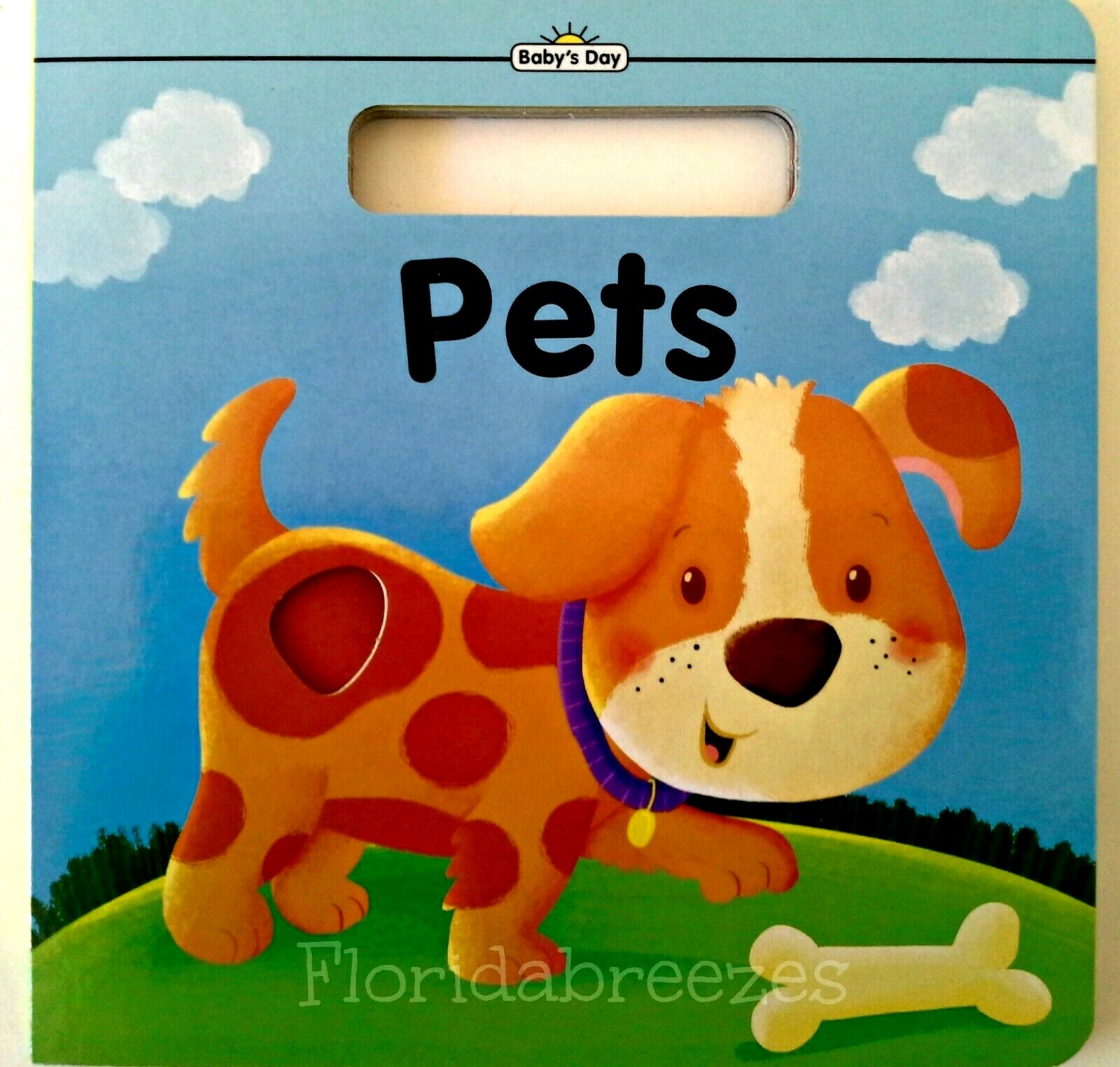 BABY DAY Board Books with CARRY HANDLE & Cutouts: CHOICE 6 Varieties Pre-K NEW!