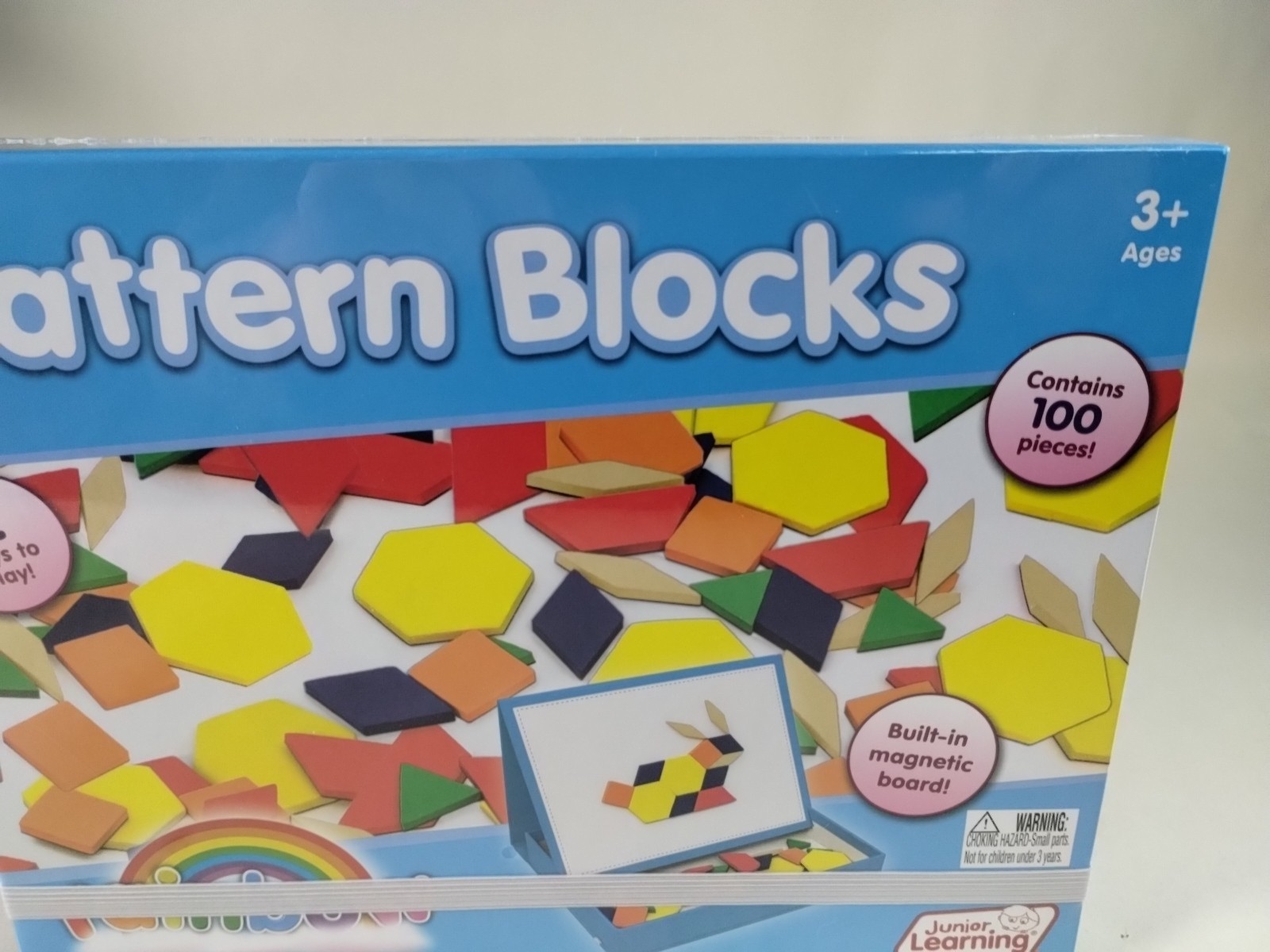 Brand New Sealed Junior Learning 613 Rainbow Pattern Blocks, Ages 3 To 4