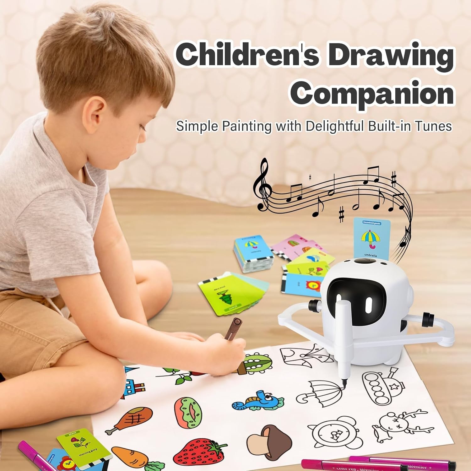 Complete Drawing Set for Kids with 150 Cards & Markers