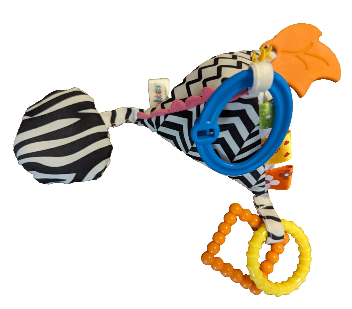 Jollybaby Sensory Pyramid Educational Baby Toy Zebra Rattle Teethers Colorful