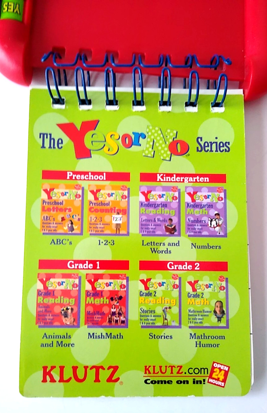 Klutz 2002 Yes Or No Flip Switch Grade 2 Math & Reading 7 & 8 Year Olds Books
