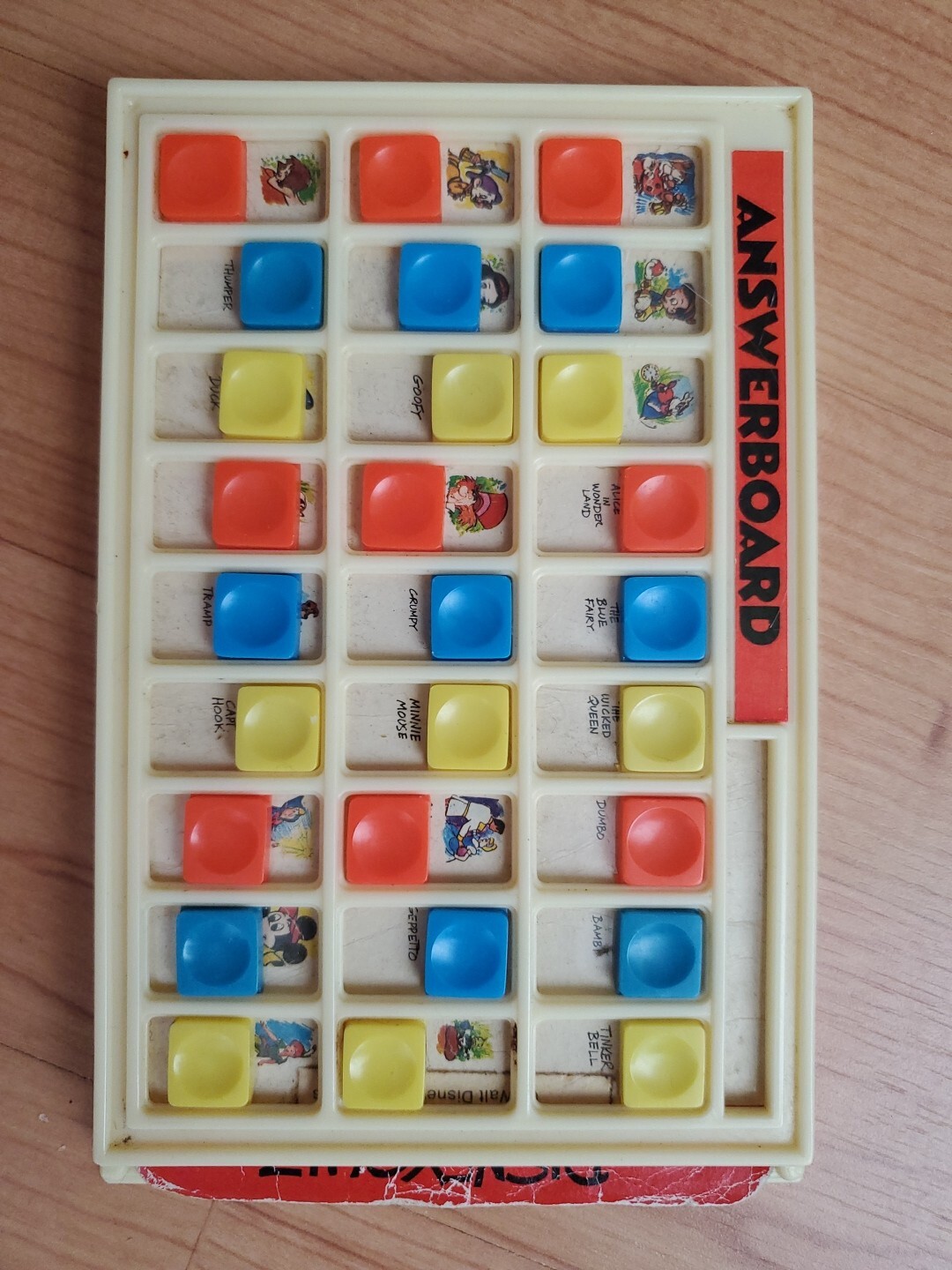 Vintage 1978 Ideal Disney Match II Answerboard Game Retro Rare Character Toy