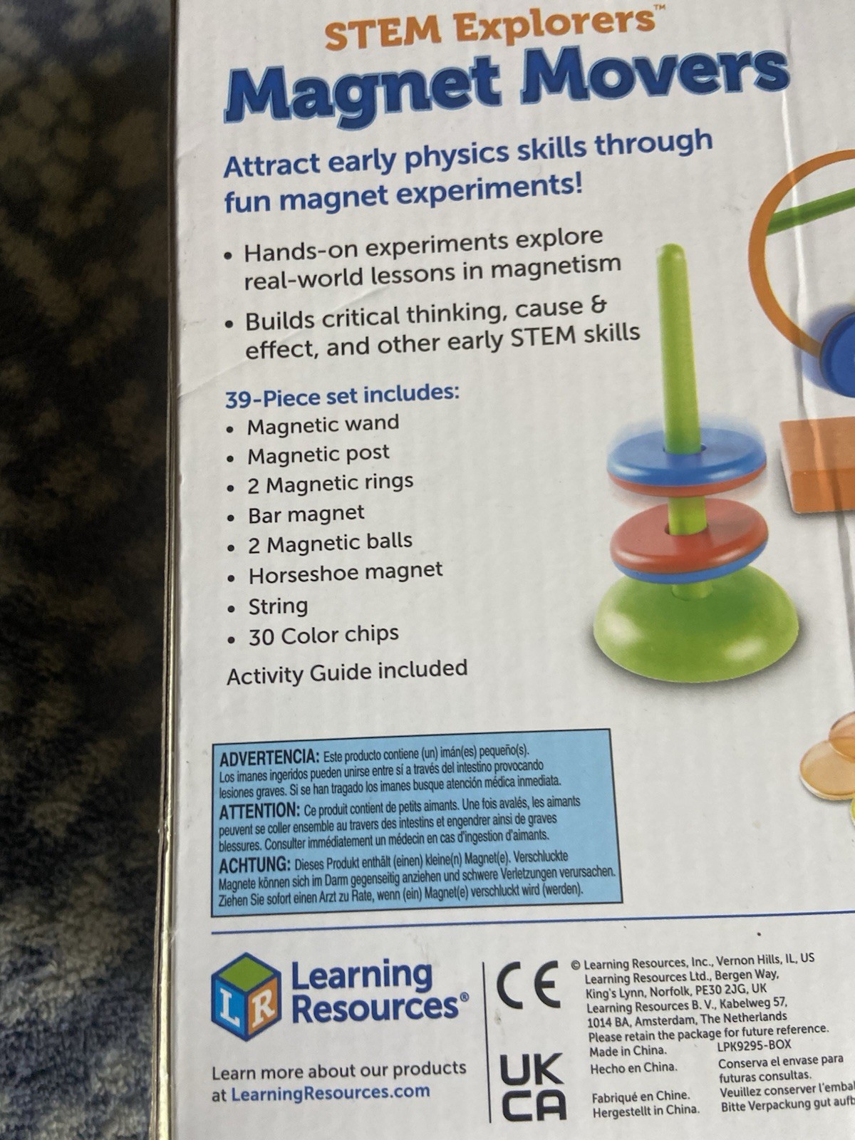 Learning Resources STEM Explorers Magnet Movers, Grades K to 2, 39 Pieces