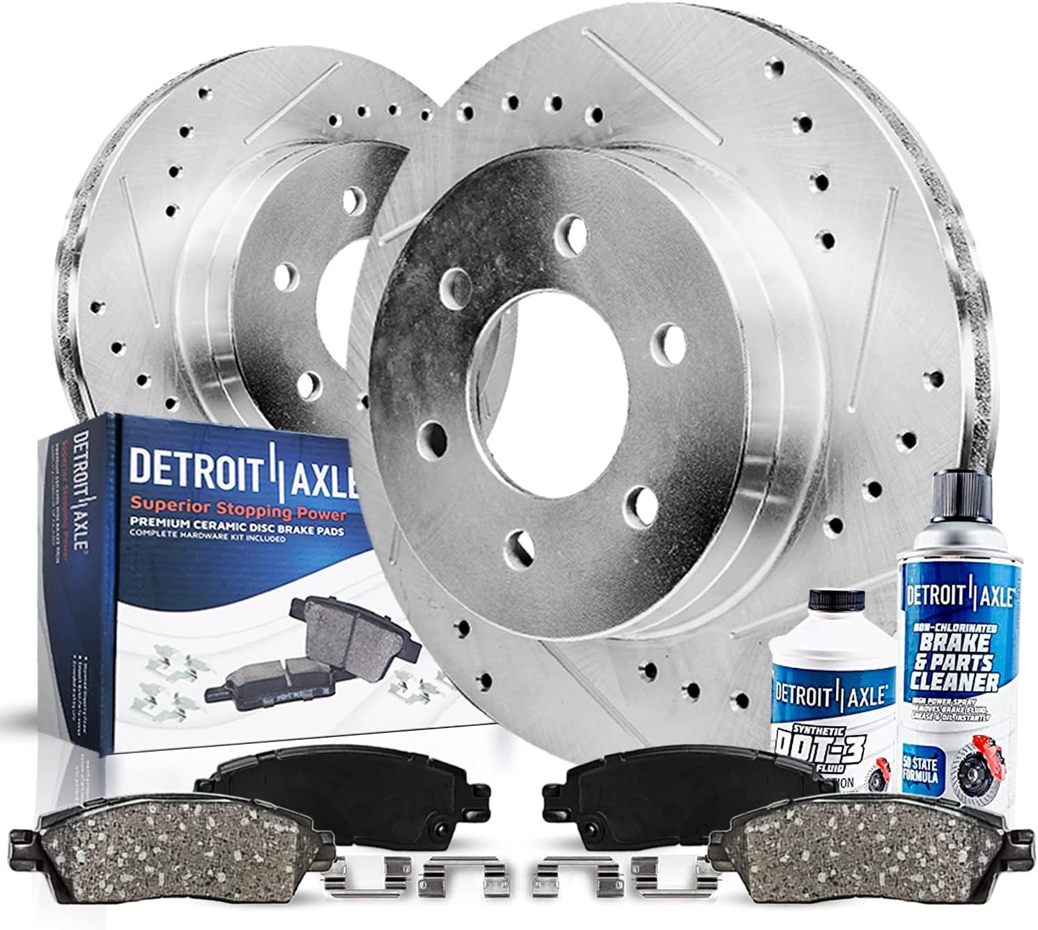 Detroit Axle – Front Brake Kit for Chevrolet GMC Silverado Suburban Sierra Savan
