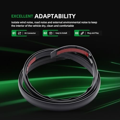 2Pcs Left and Right Side Roof Molding Drip Weatherstrips Fit for Toyota Tacoma