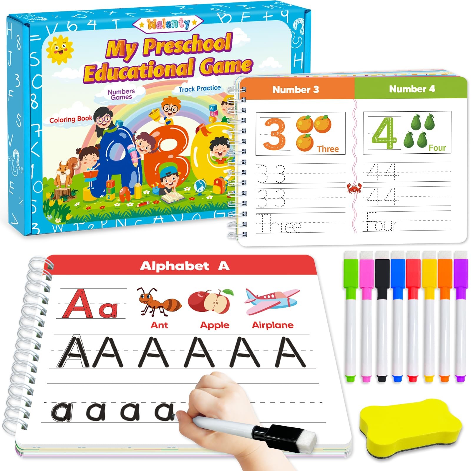 Preschool Learning Activities Kindergarten Workbooks, Toddler Busy Book Handwrit
