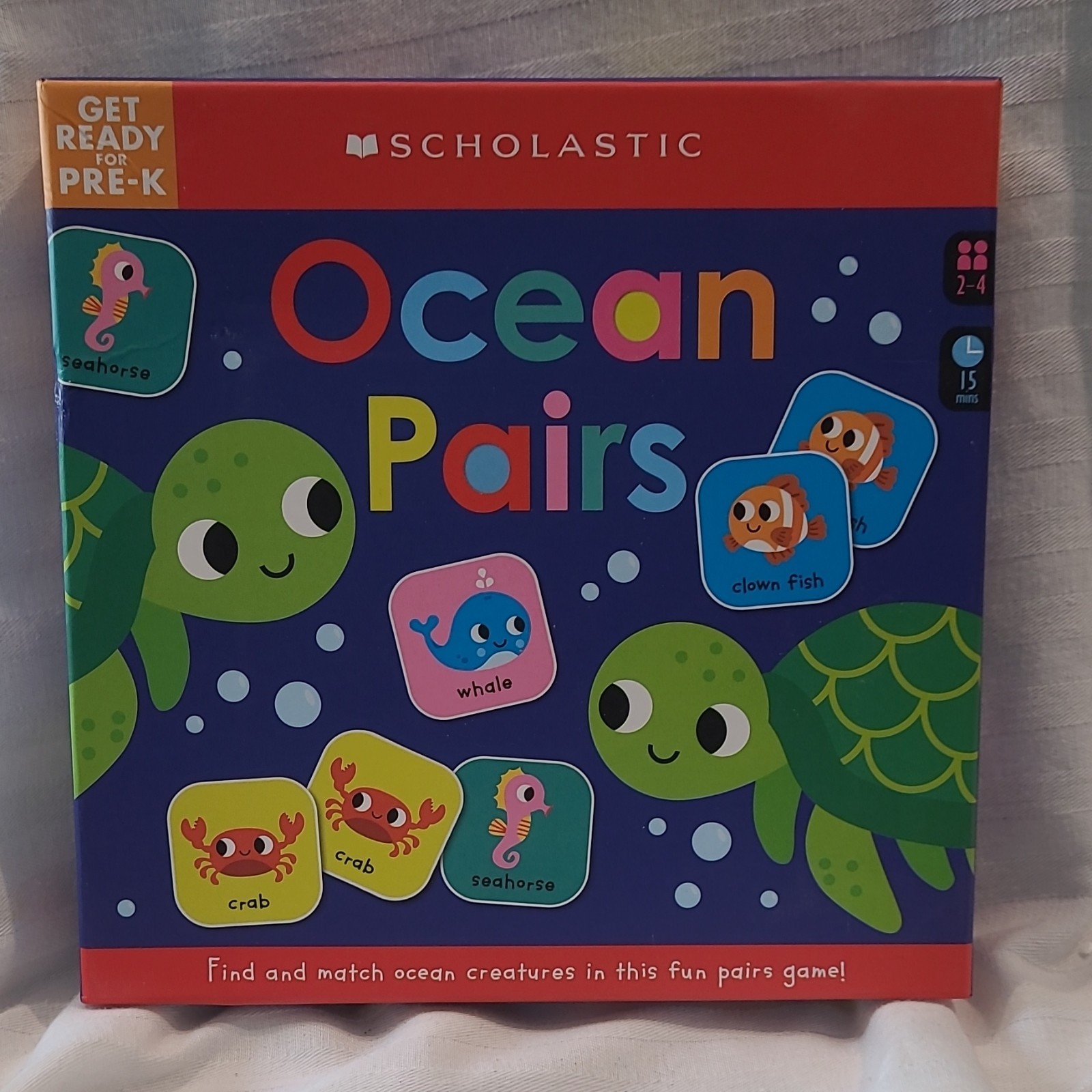 Scholastic Ocean Pairs Matching Game Ocean Creatures Educational Animals