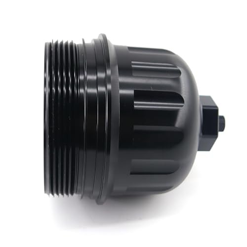 Fuel Filter Housing Cap Aluminum with Drain Plug Compatible with 2017-2020 GM