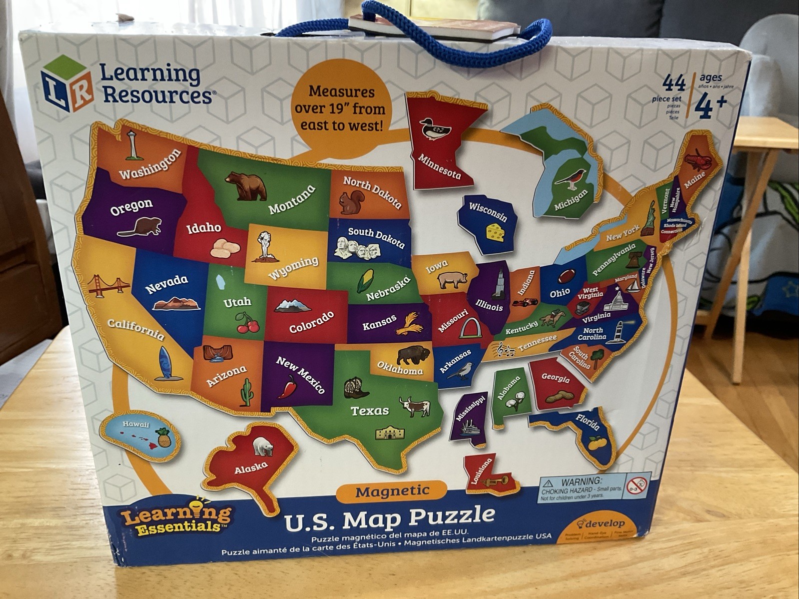 Learning Resources Magnetic US Map Puzzle Fun Geography for Kids United States