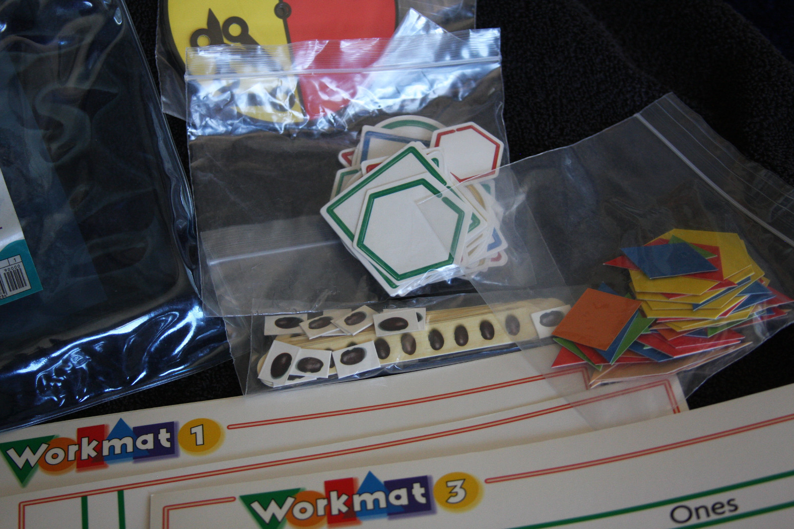 Harcourt Math Manipulatives Math Advantage – Colors, Shapes, Fractions, Time, $