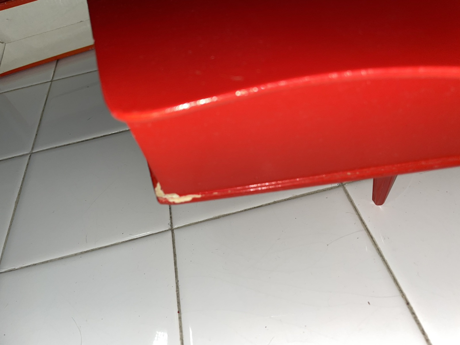 BEILEI Baby Grand Red Piano 12 Key Natural Wood 1950s Musical Instrument Toy