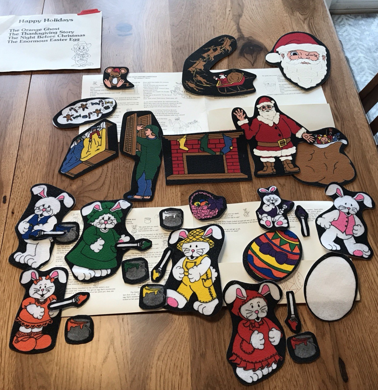 Vintage Felt Storyboard 32 Sets Holiday/Nursery Rhymes/Fables/Fariy Tales