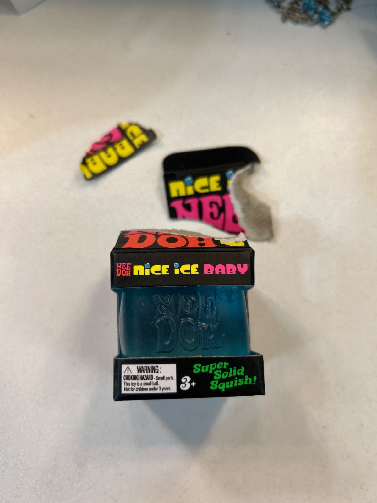 nee doh nice cube mini blue (damaged box)