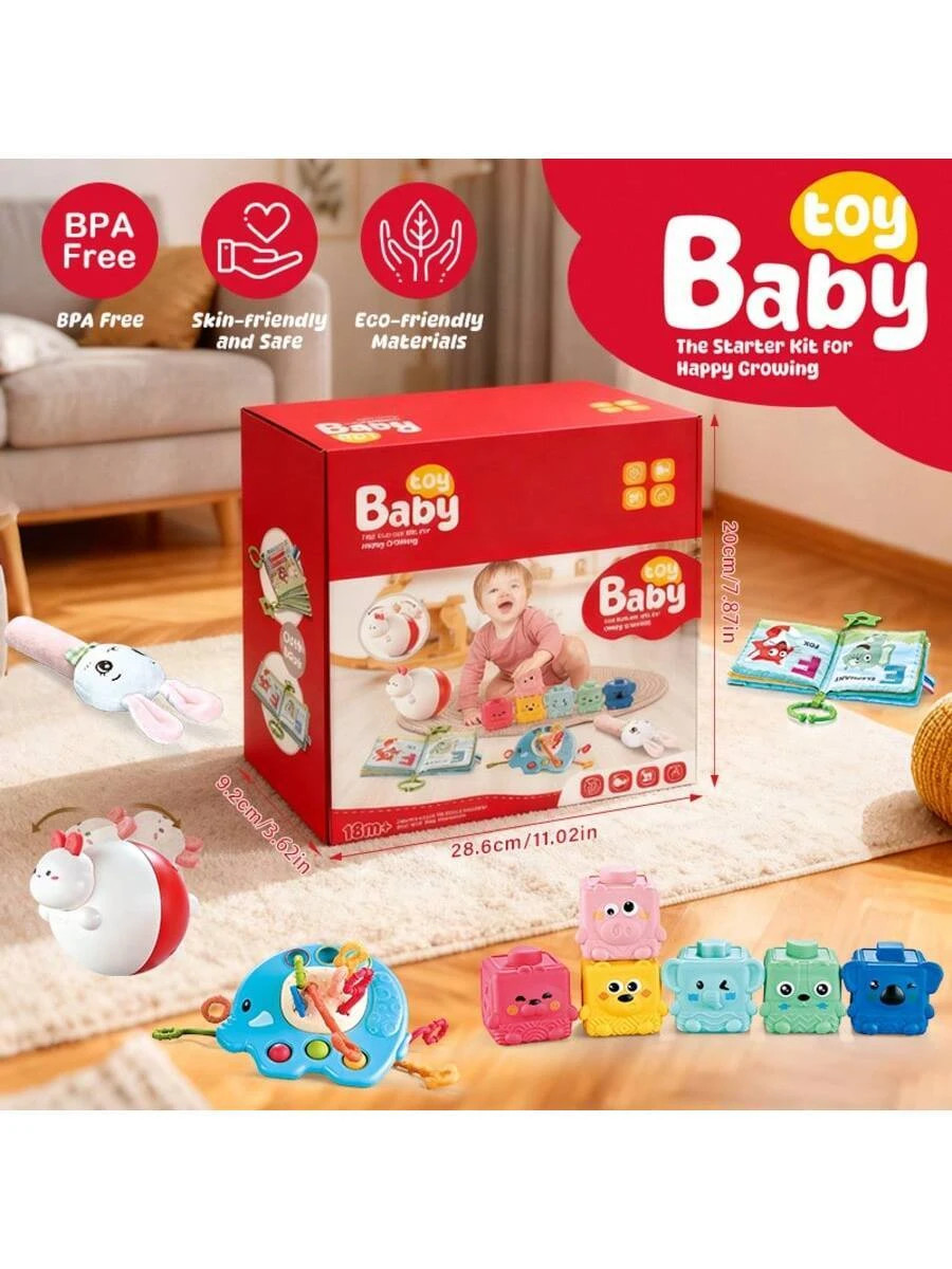 5-In-1 Montessori Baby Toy 6-12-18 Months Educational Sensory