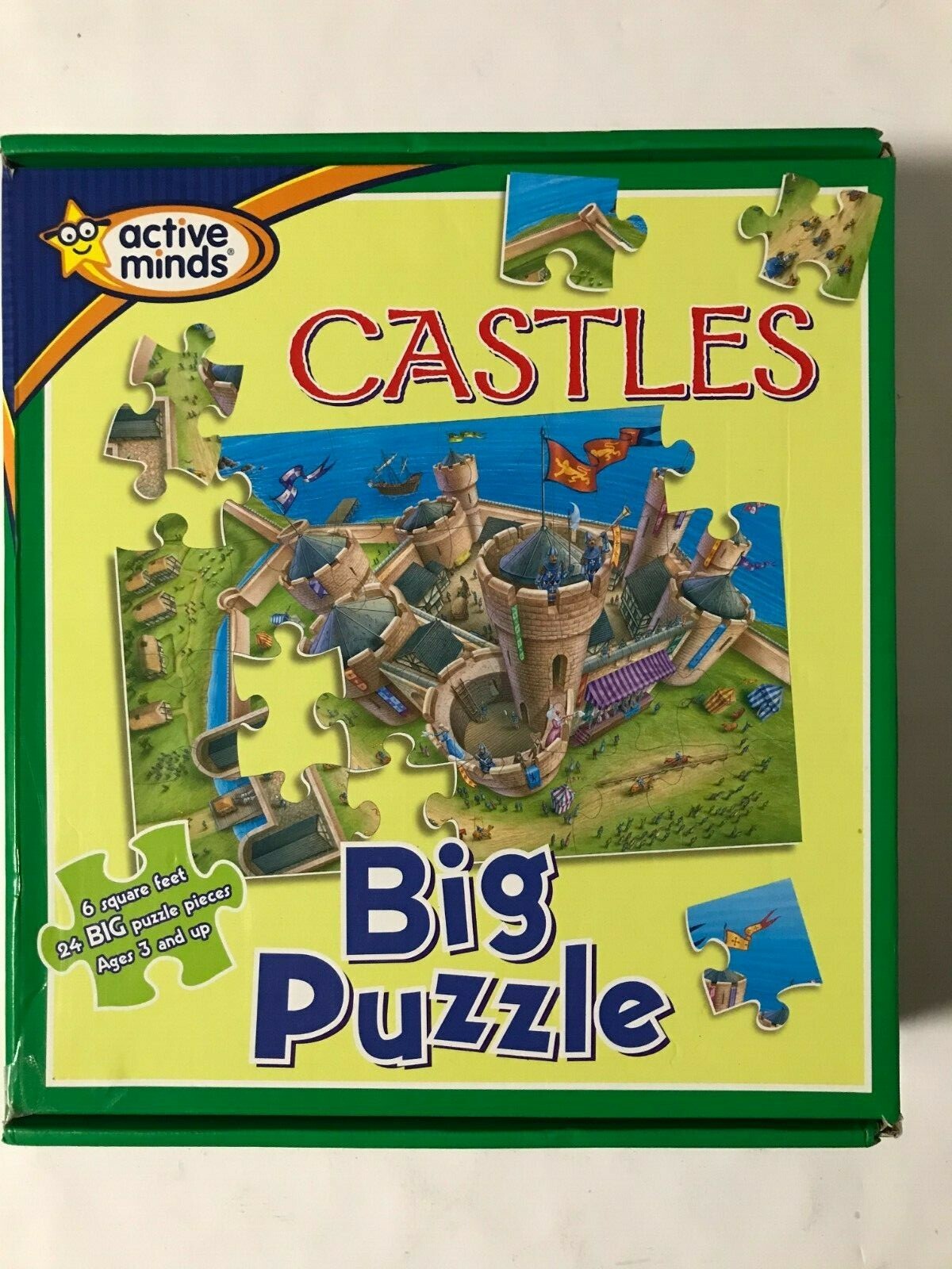 24 Big Piece Floor Puzzle 6 Square Feet 3ft X 2ft Active Minds Castles Kid Child