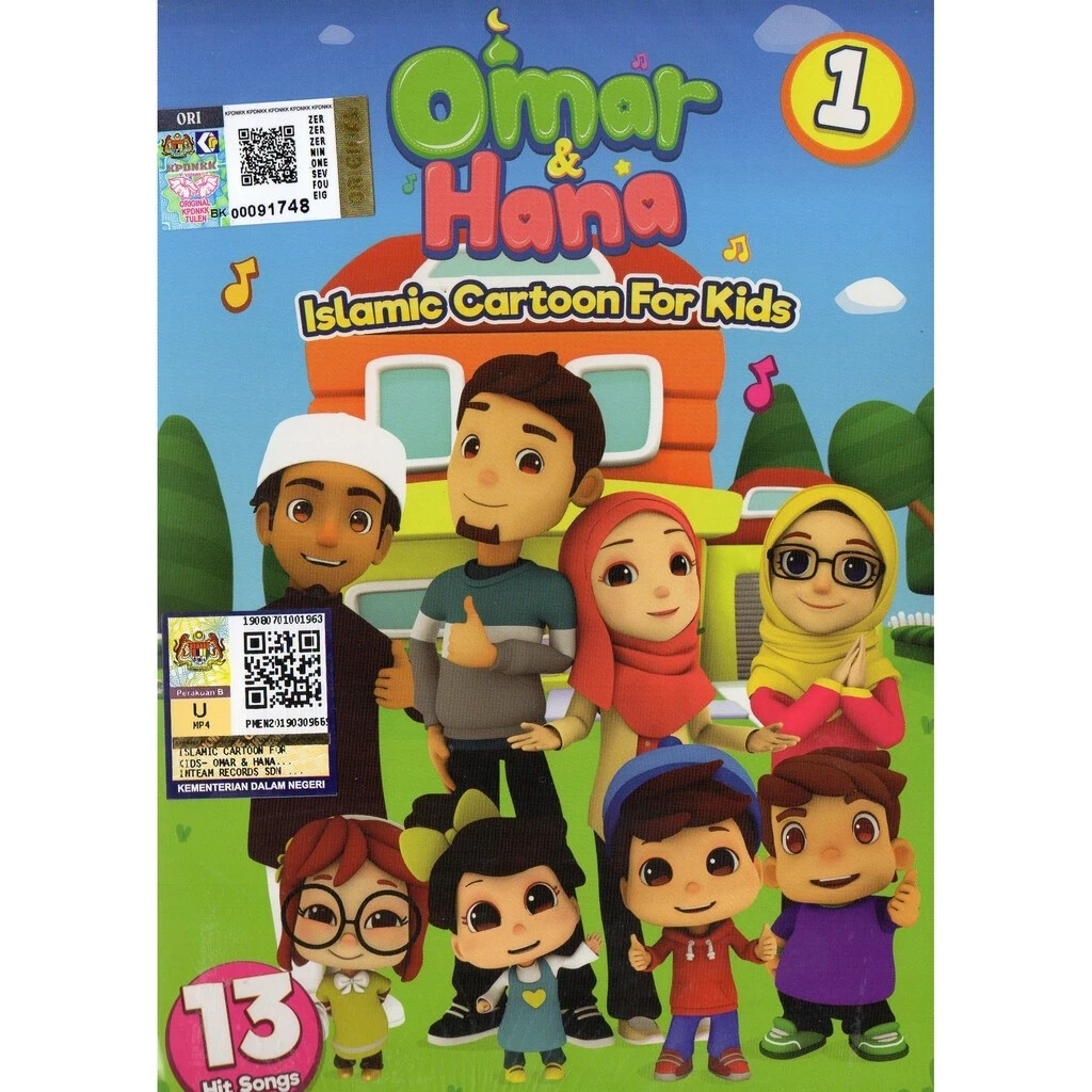OMAR & HANA Islamic Cartoon For Kids Vol.1 ENGLISH DVD For Kids Song Video Music