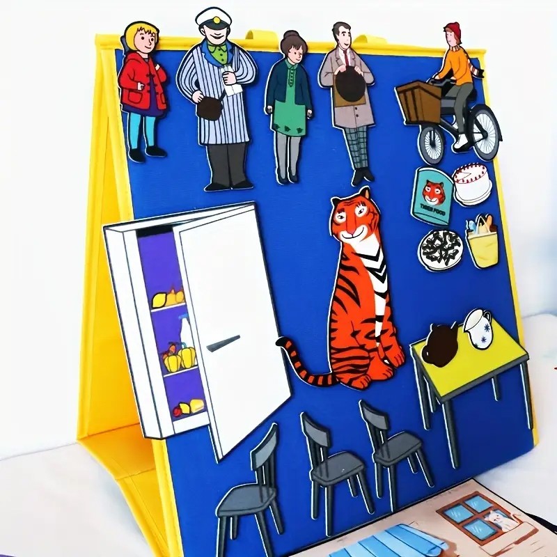 Tiger’s Afternoon Tea Felt Story Set Flannel Board Educational Toy for Kids