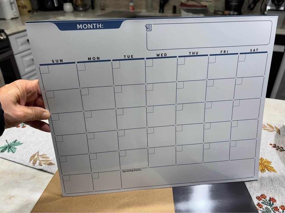 Magnetic Calendar and Chore Chart Set – includes 6 markers!