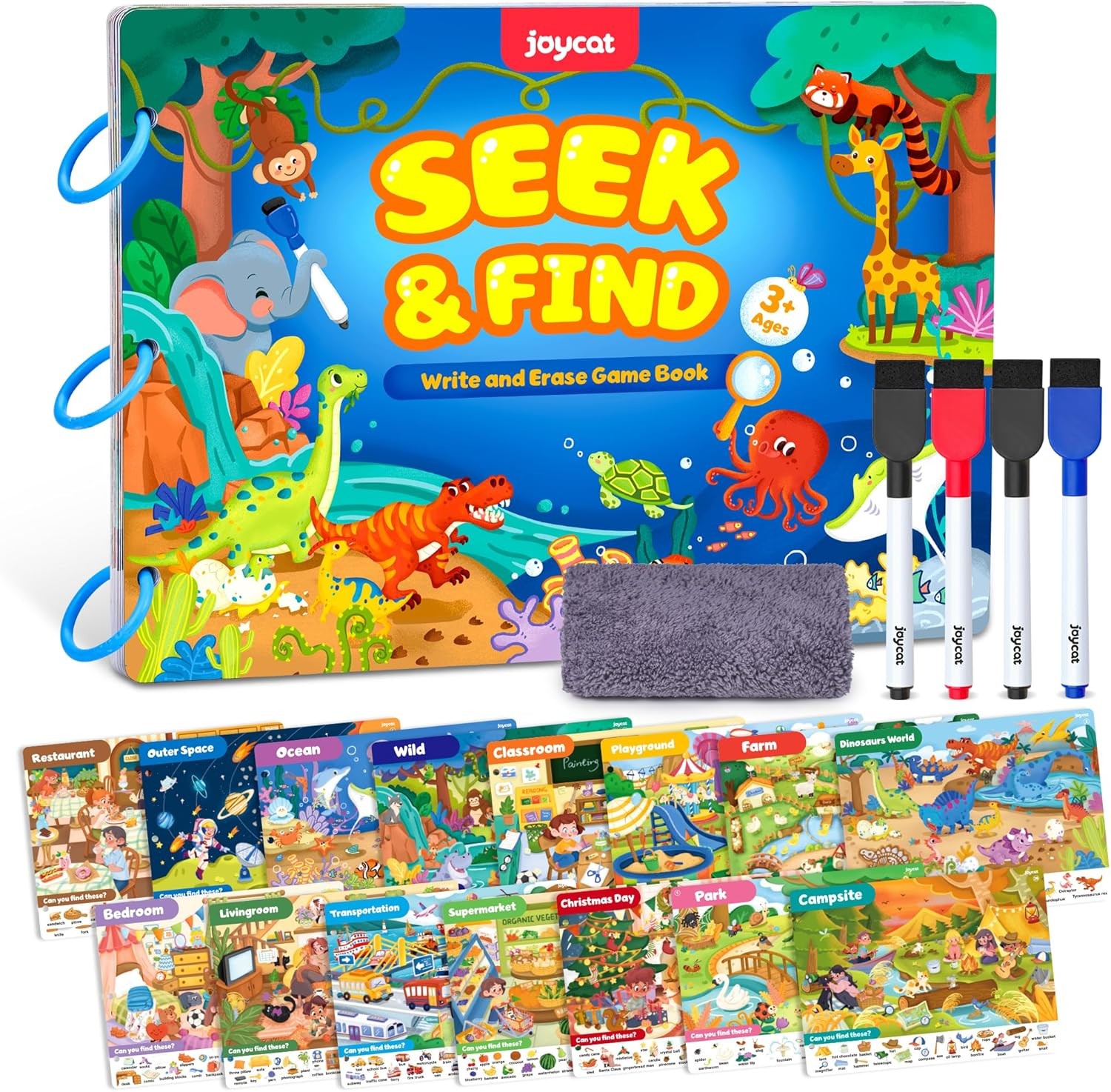 JoyCat Seek & Find Game Books – Preschool Learning Activity for Toddlers &…