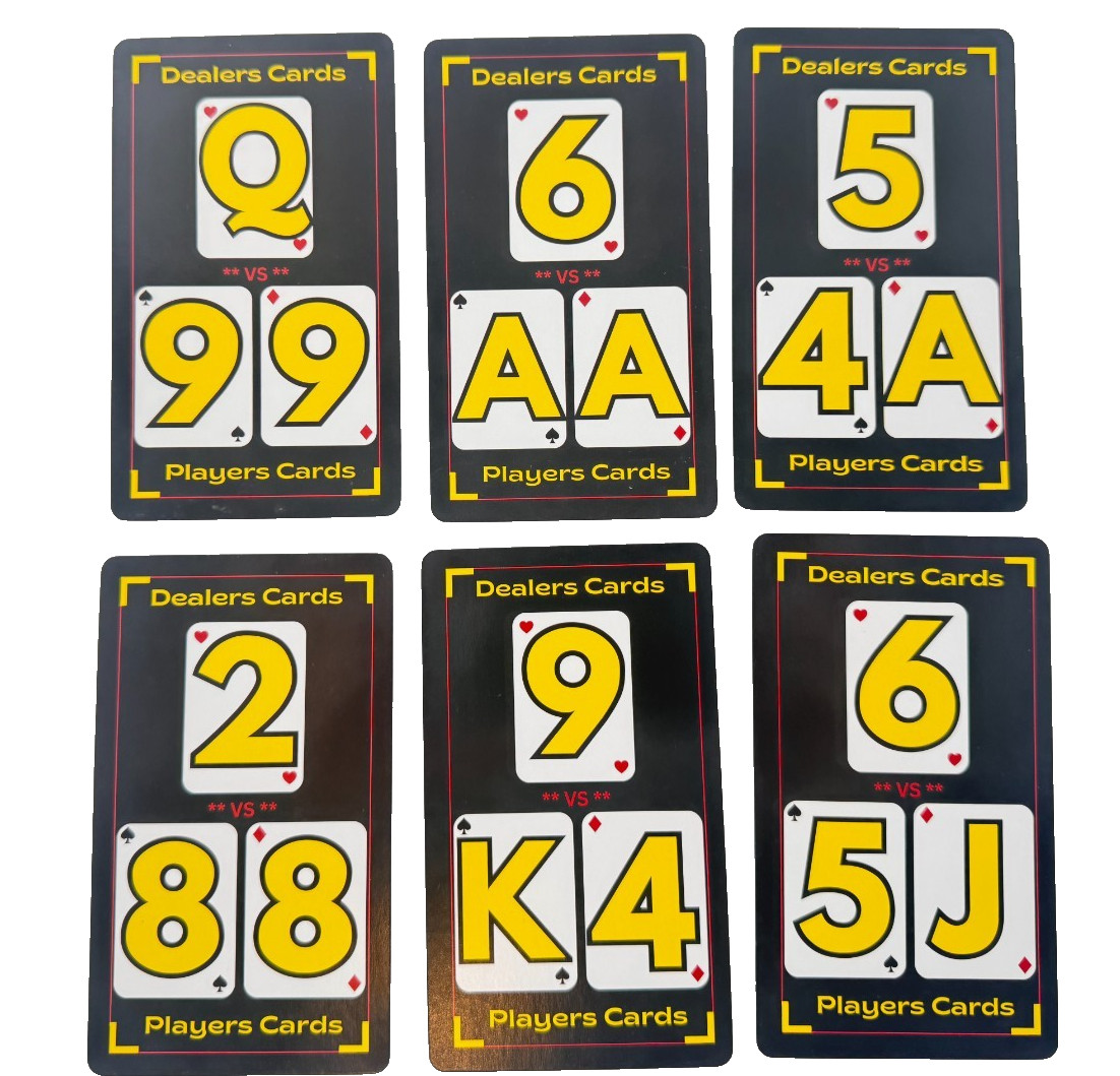 Blackjack Basic Strategy Flashcards for Beginners Casino Game Learning Cards NEW