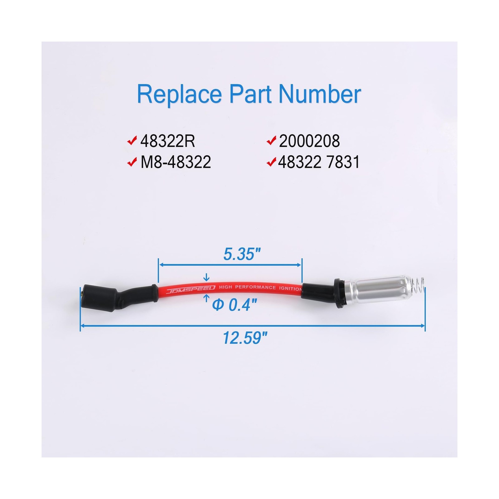 JDMSPEED High Performance Spark Plug Ignition Wire for 2000-2009 Chevy GMC V8