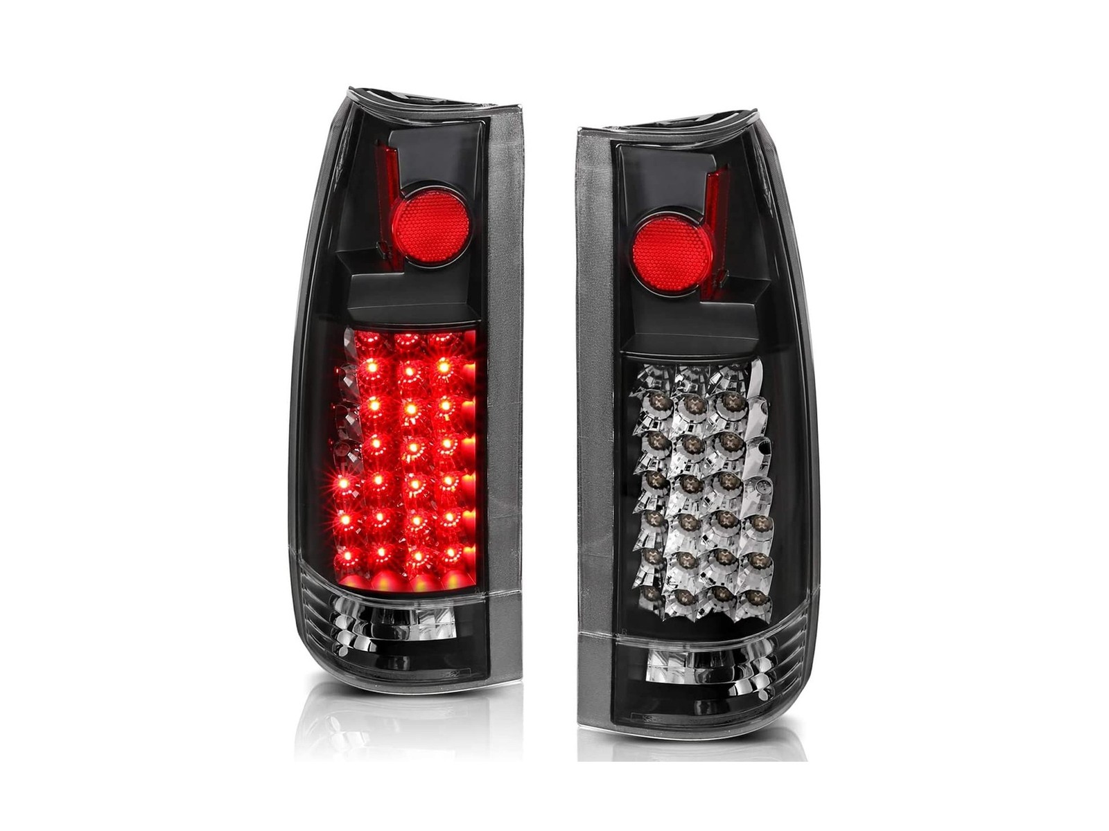 AmeriLite for 1988-2000 Chevy GMC C/K Truck Suburban SUV Yukon Clear Red LED …