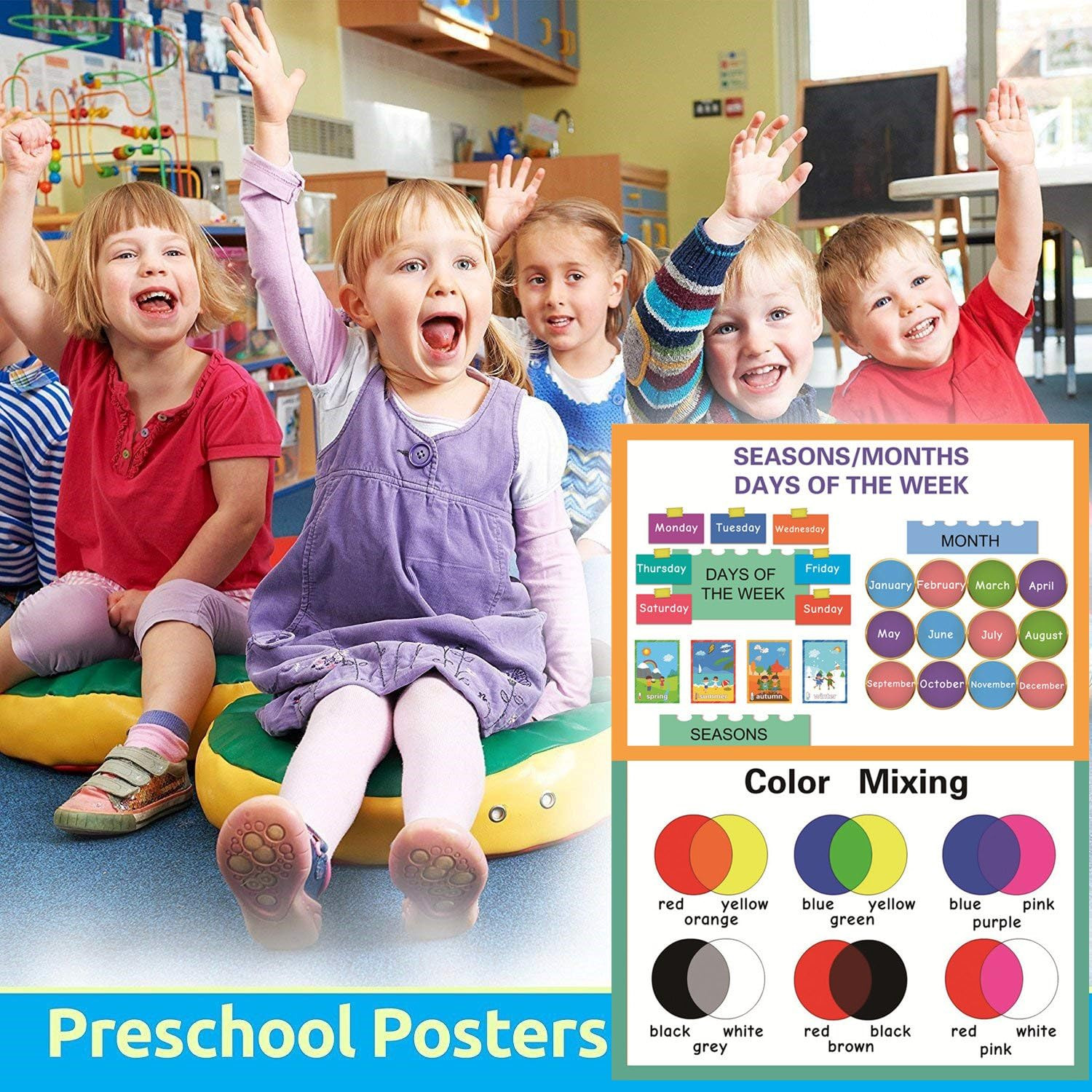 Educational Preschool Posters | Educational Wall Charts | School Decorations Cla