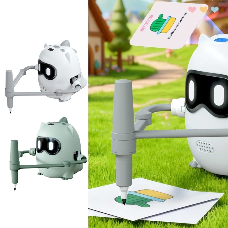 Rechargeable Drawing Robot Machine 100Painting Cards For Kids Creativity