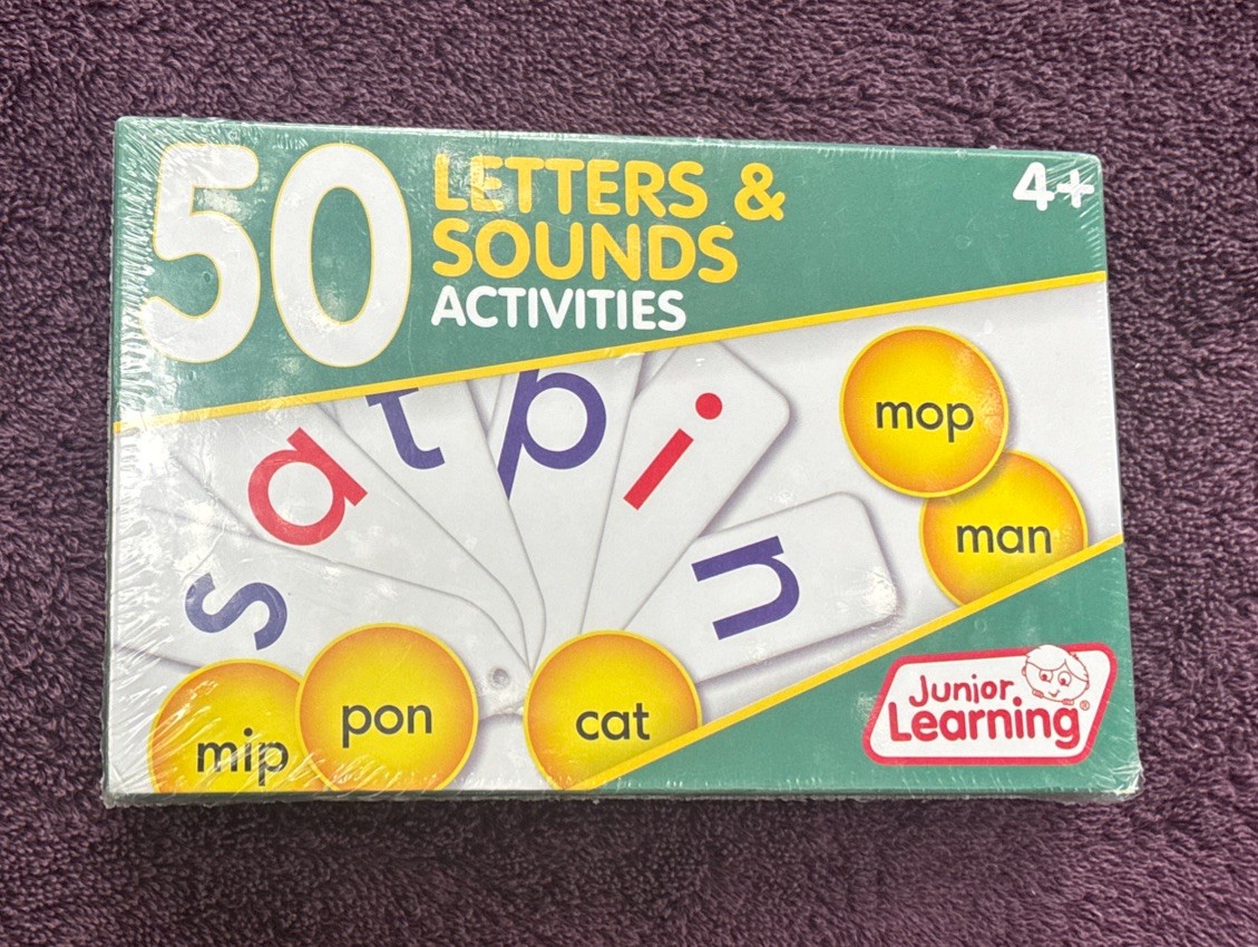 Junior Learning 50 Letters & Sounds Activities Cards New Sealed Homeschool JL353