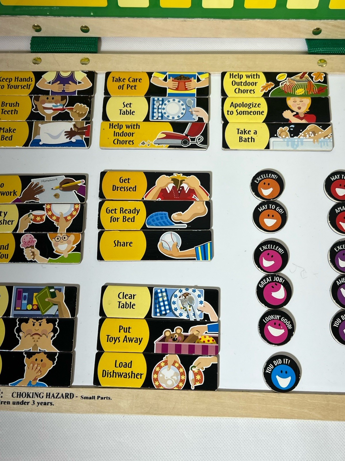 Magnetic Responsibility Chore Chart Board Calendar Melissa & Doug