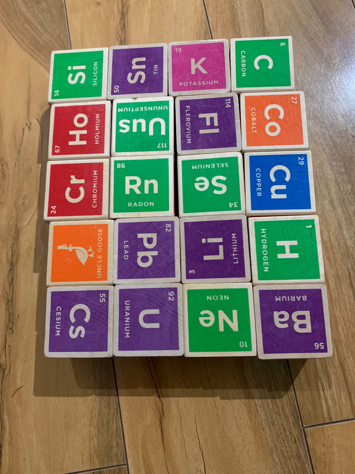 Uncle Goose Periodic Table of Elements 20 Wood Blocks