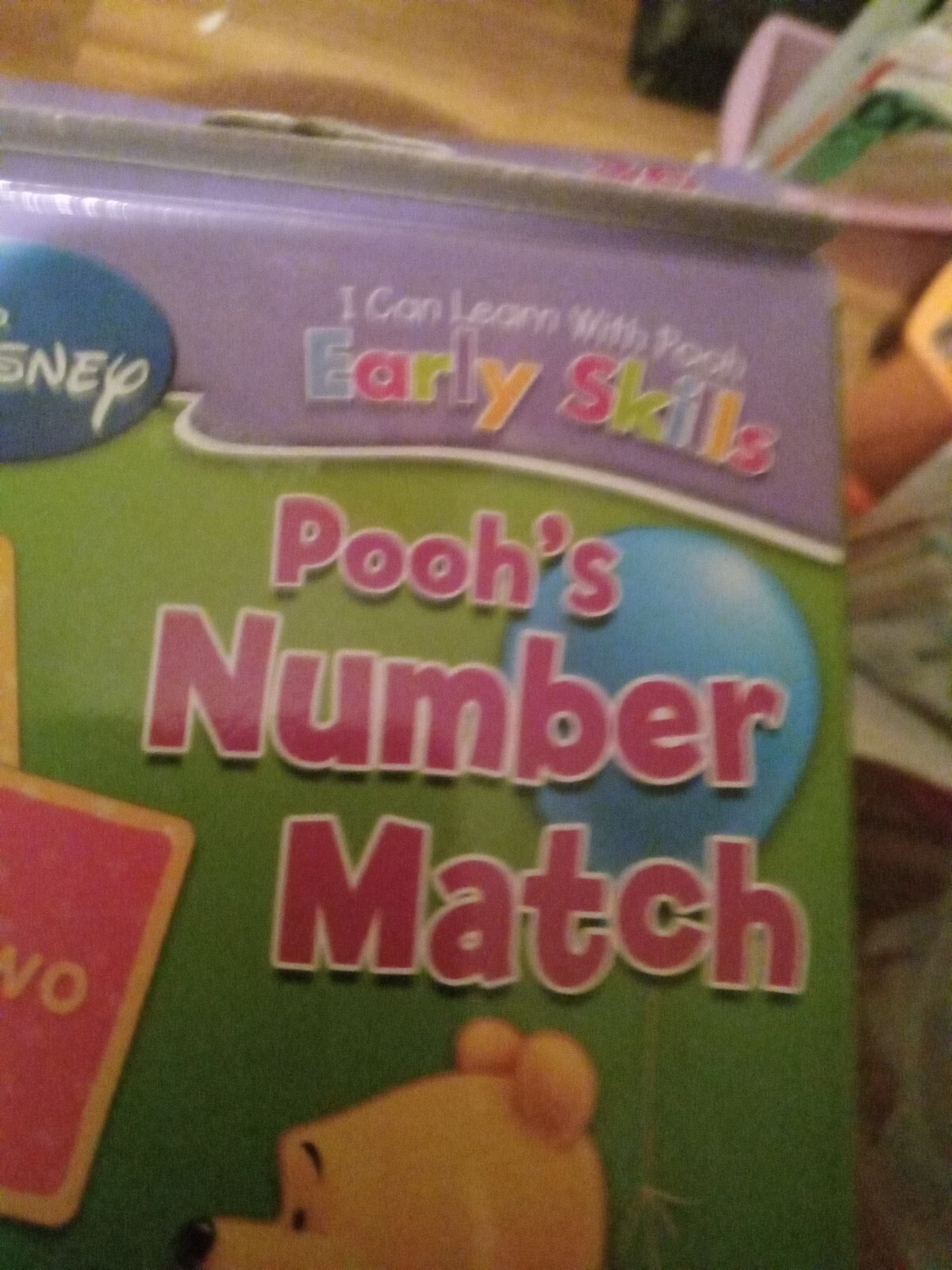 Disney Pooh’s Number Match Game Kids Cognitive Learning Early Skills Flash Cards