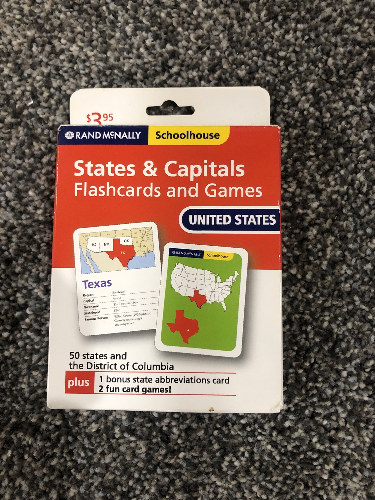 Rand McNally States & Capitals Flash cards And Games United States In Box