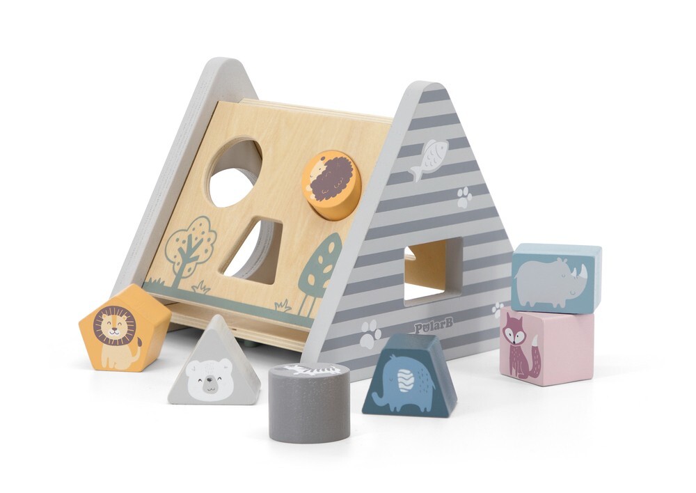 Original Toy Company PolarB Viga Wooden 5-in-1 Activity Shape Sorter – 425539