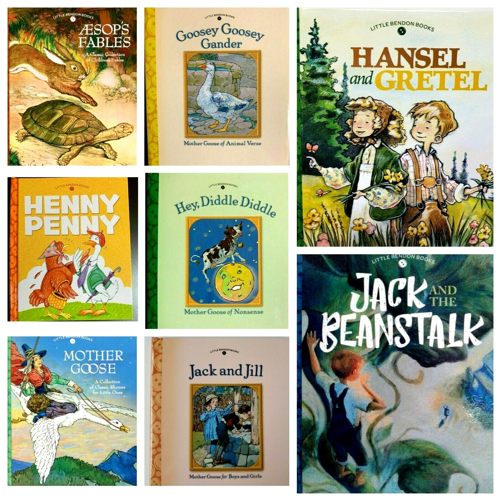 Little Bendon Hardcover Books: Aesop, Jack/Jill, Mother Goose +MORE CHOICE of 8!