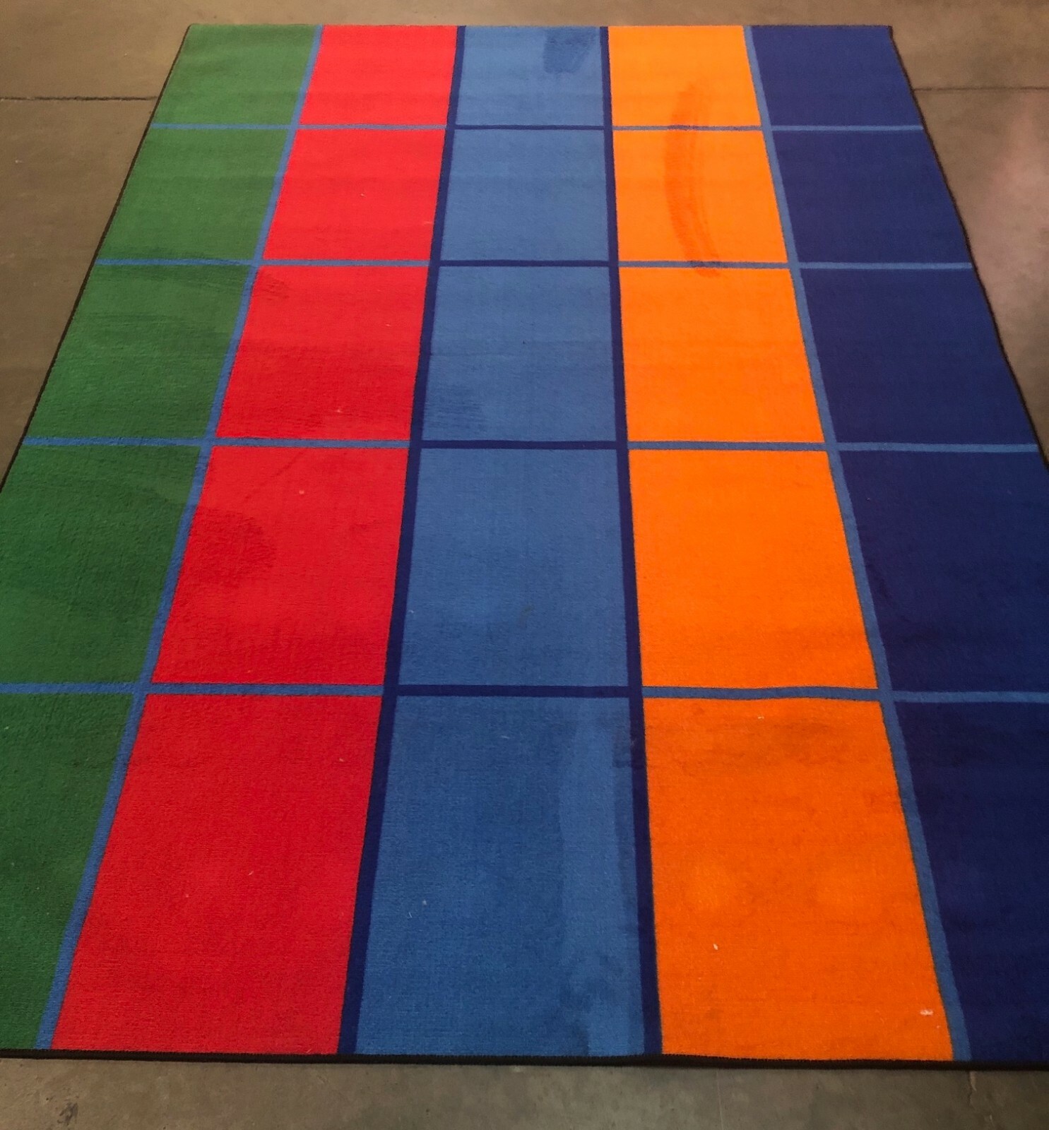 Teachers Educational Rug 6’x9’ 25 Each Spot is 14.50″ x22.50″