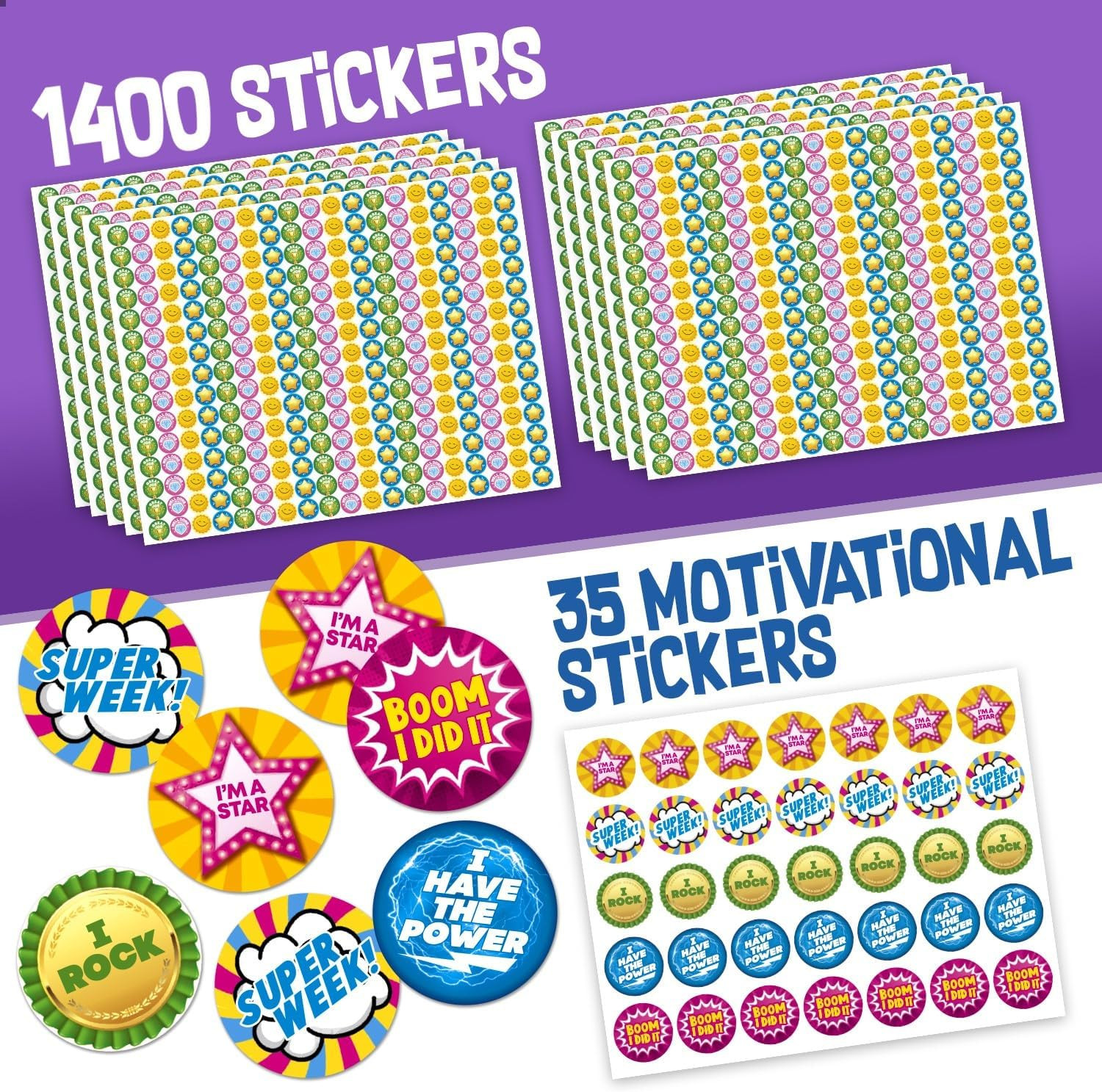 Behavior Reward Chart System – Pad with 26 Chore Charts for Kids, 2800 Stickers