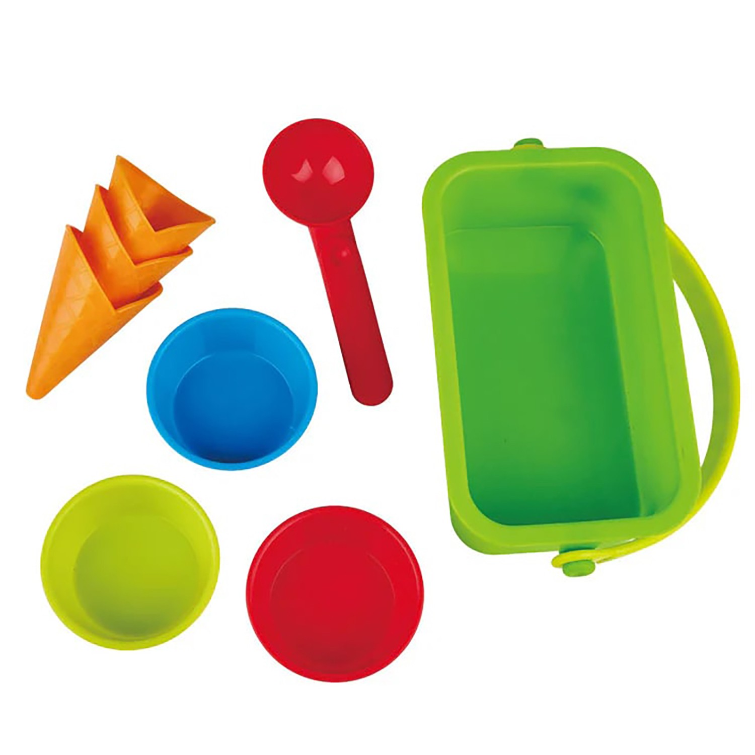 Hape: Ice Cream Shop – 8pc Playset, Colorful Sand Molds, Beach Toy, Ages 18mo+
