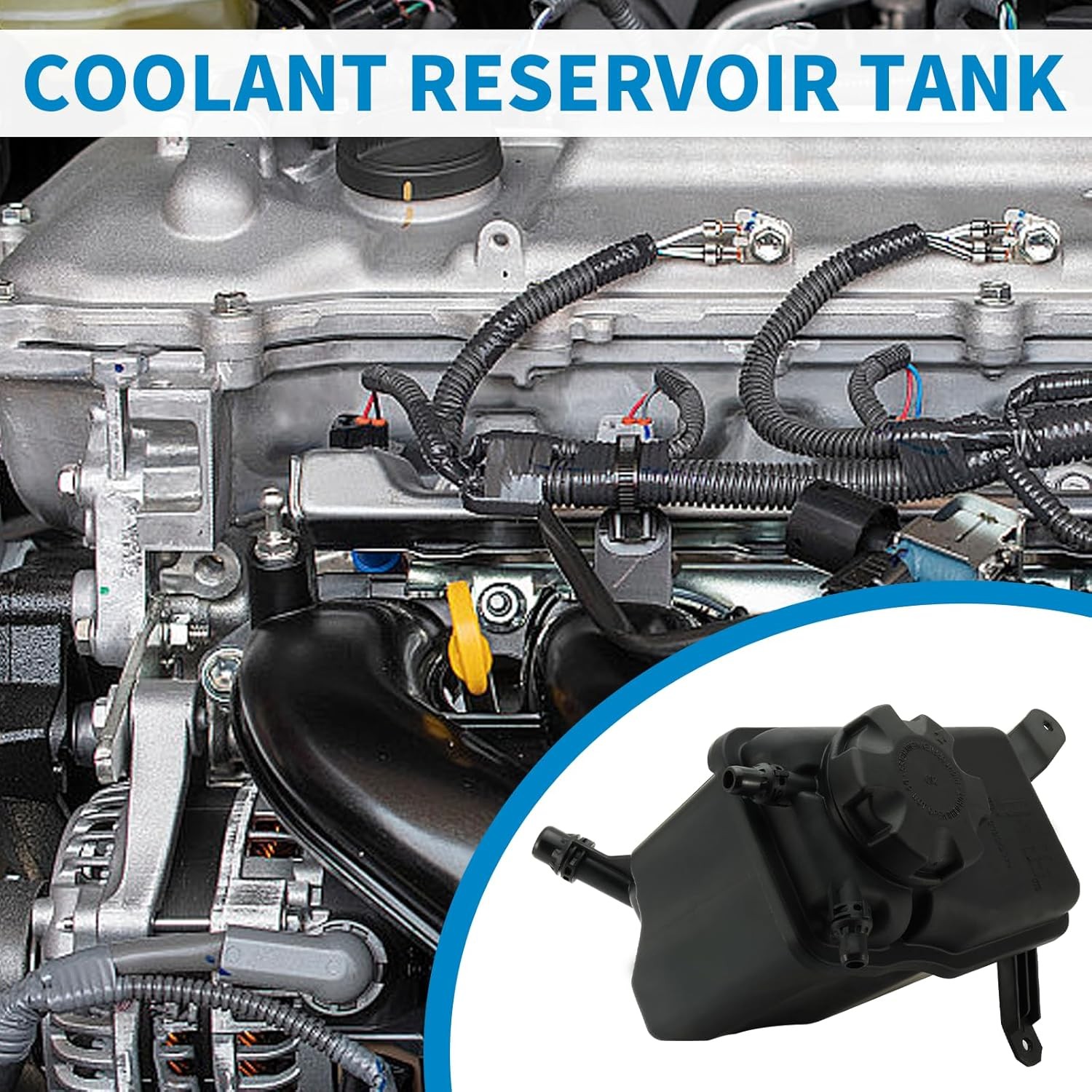 603-351 Coolant Reservoir Tank w/Cap 2004-2011 For BMW 525i 528i 530i 535i 545i
