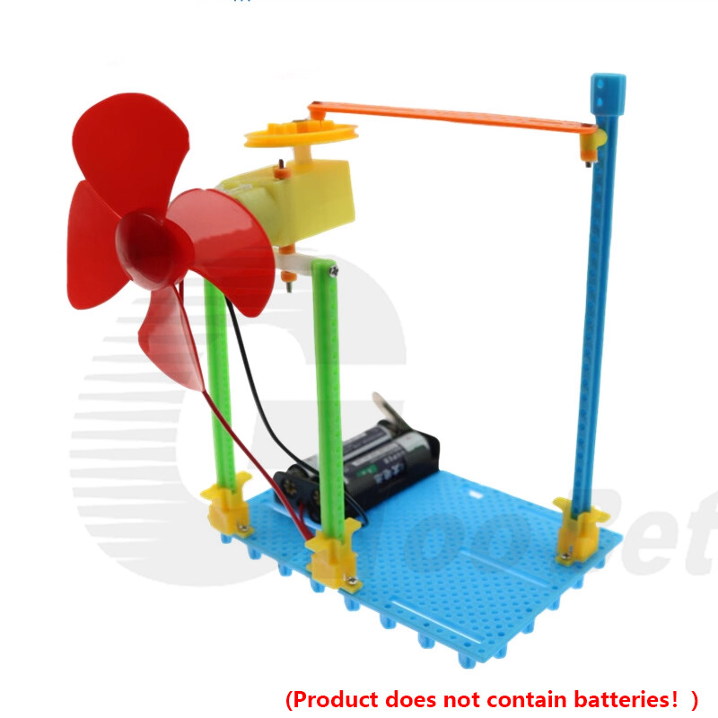 Electric Oscillating Fan Toy DIY Kit Children Educational Self Assembly Project