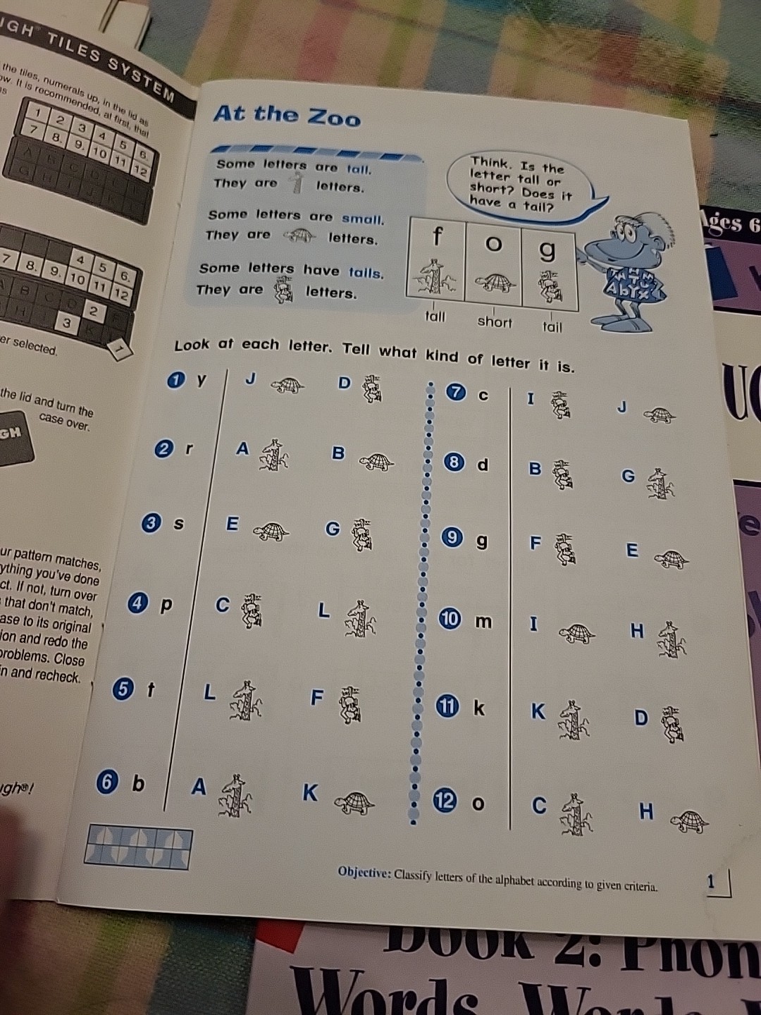 Think It Through Tiles Books 1= Phonics/Spelling 2= Phonics, Words, Words, Words
