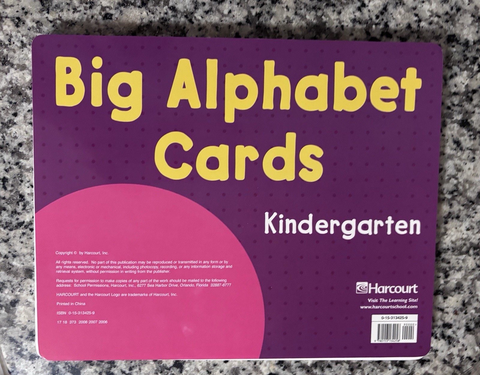 Harcourt Big Alphabet Cards for Kindergarten, Letter Tracing Flash Cards, 2006