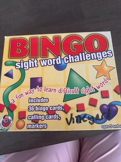 Bingo Sight Word Challenges game- Ages 5+ Frank Schaffer Publications