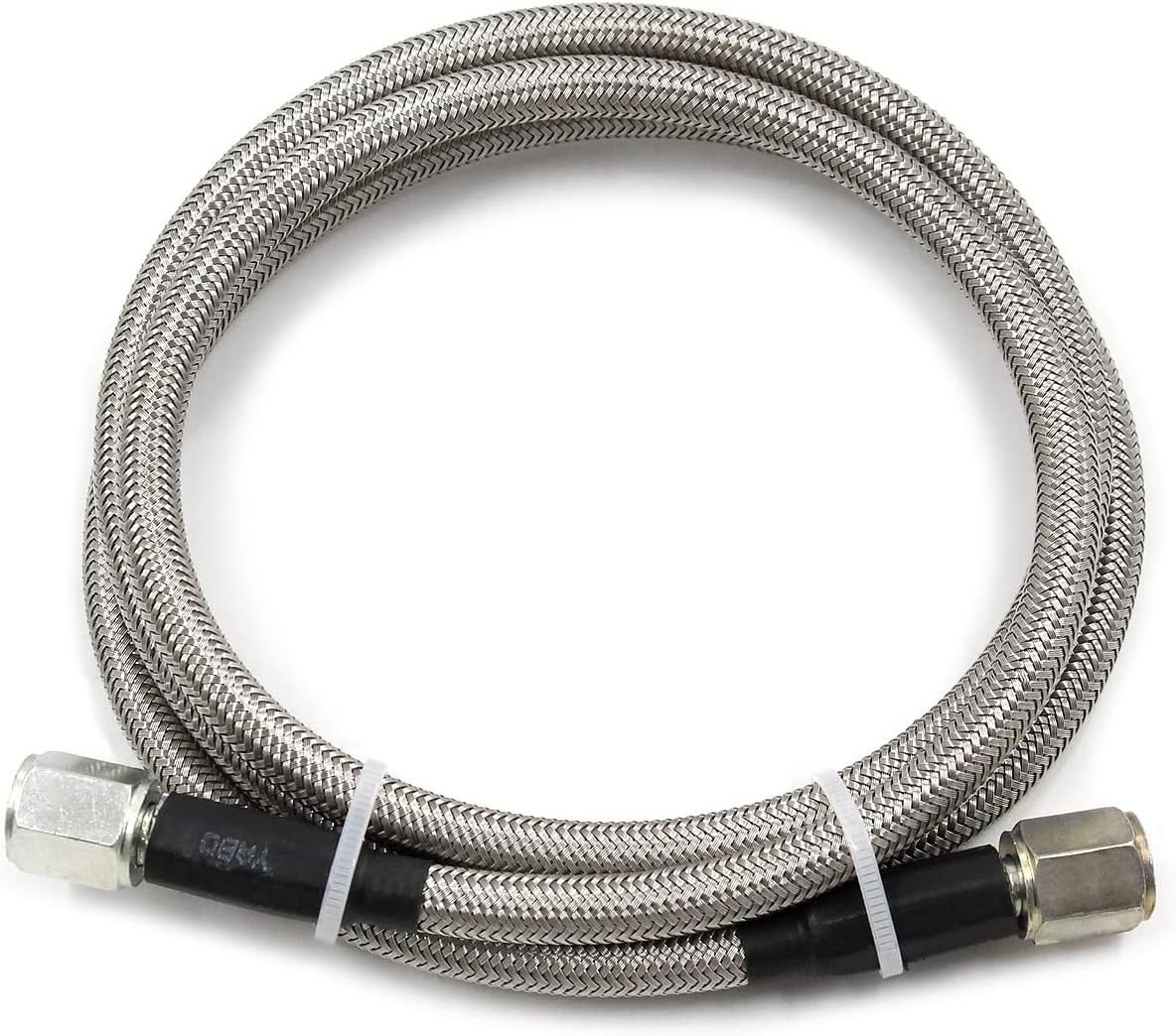 Steel Braided Turbo Oil Feed Line -4AN, Pressure Stainless Remote Turbocharger