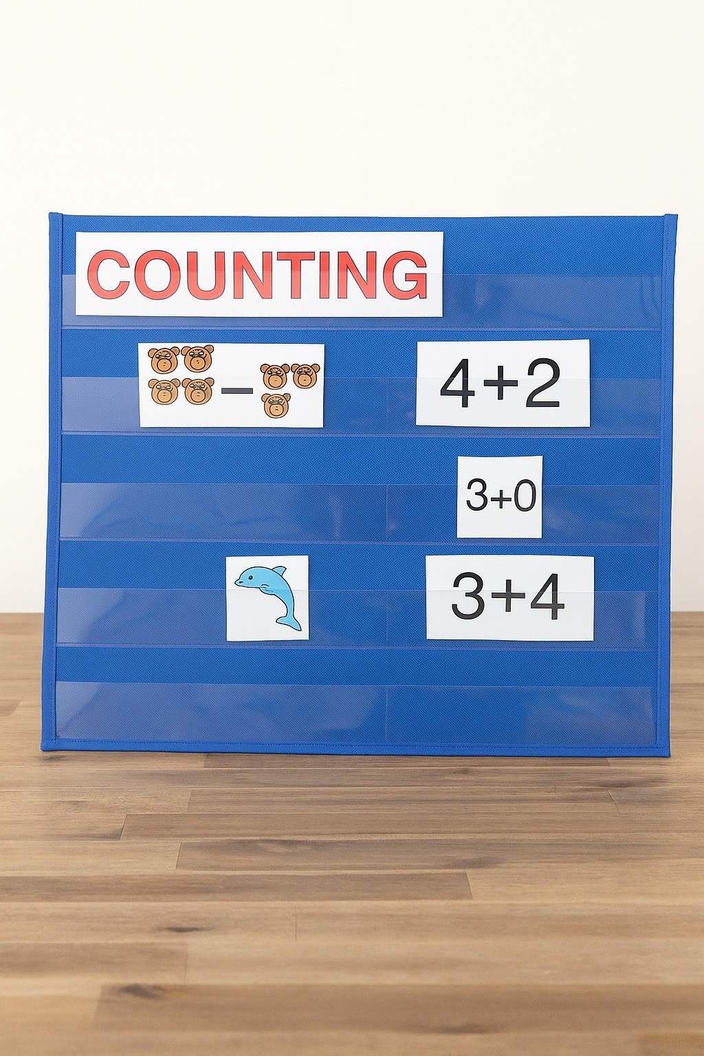 Table Top Pocket Chart Stand With NUMBERS & COUNTING Math Learning Tiles