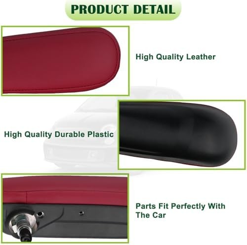 Front Right Passenger Side Seat Armrest Adjustable Arm Rest Red Compatible with